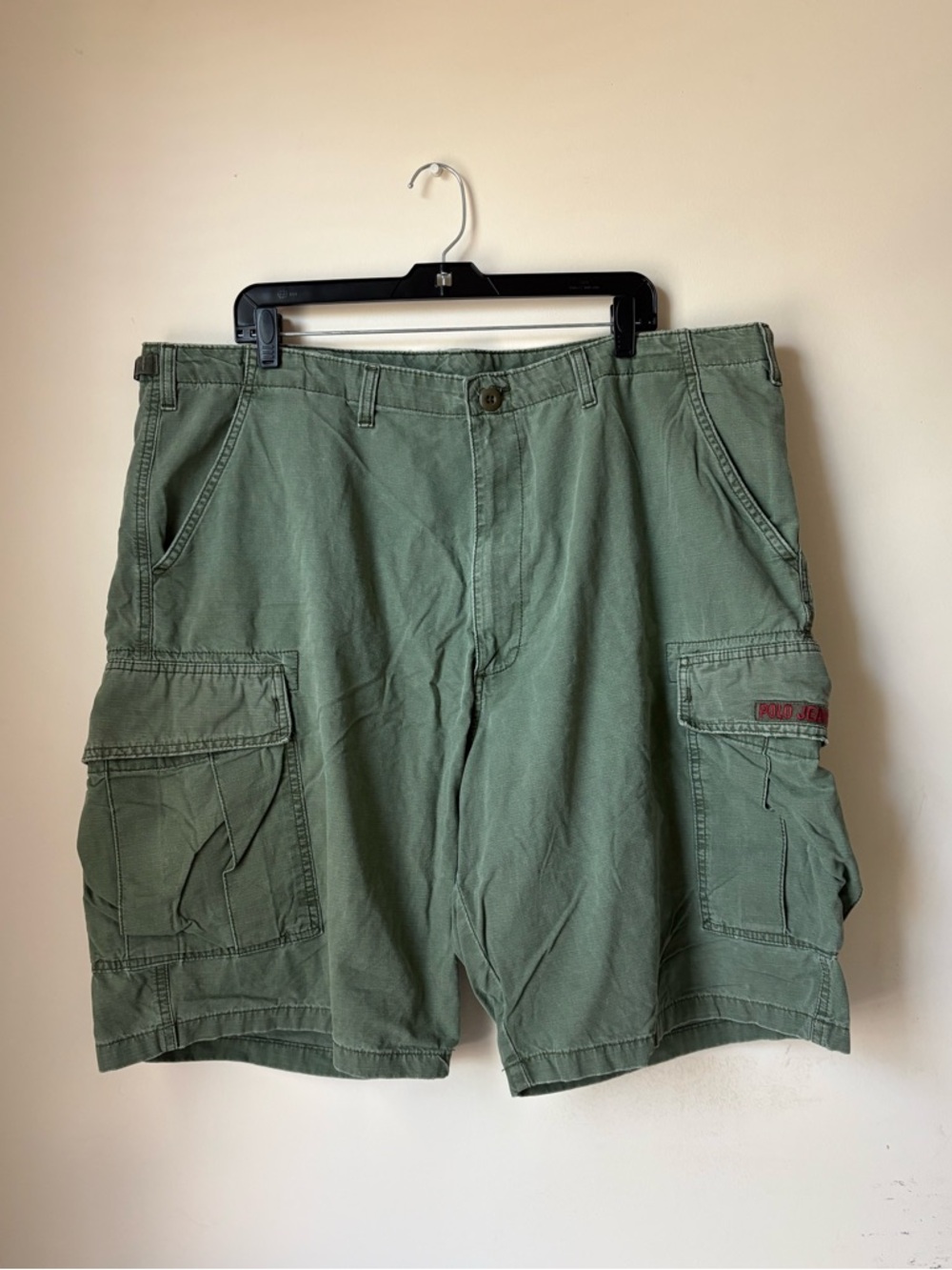Vtg. Polo Jeans CO Ralph Lauren Type RL2  Military Cargo Shorts Green Size 40
